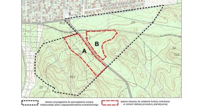 Plan rozbudowy cmentarza zakłada zachowanie lasu